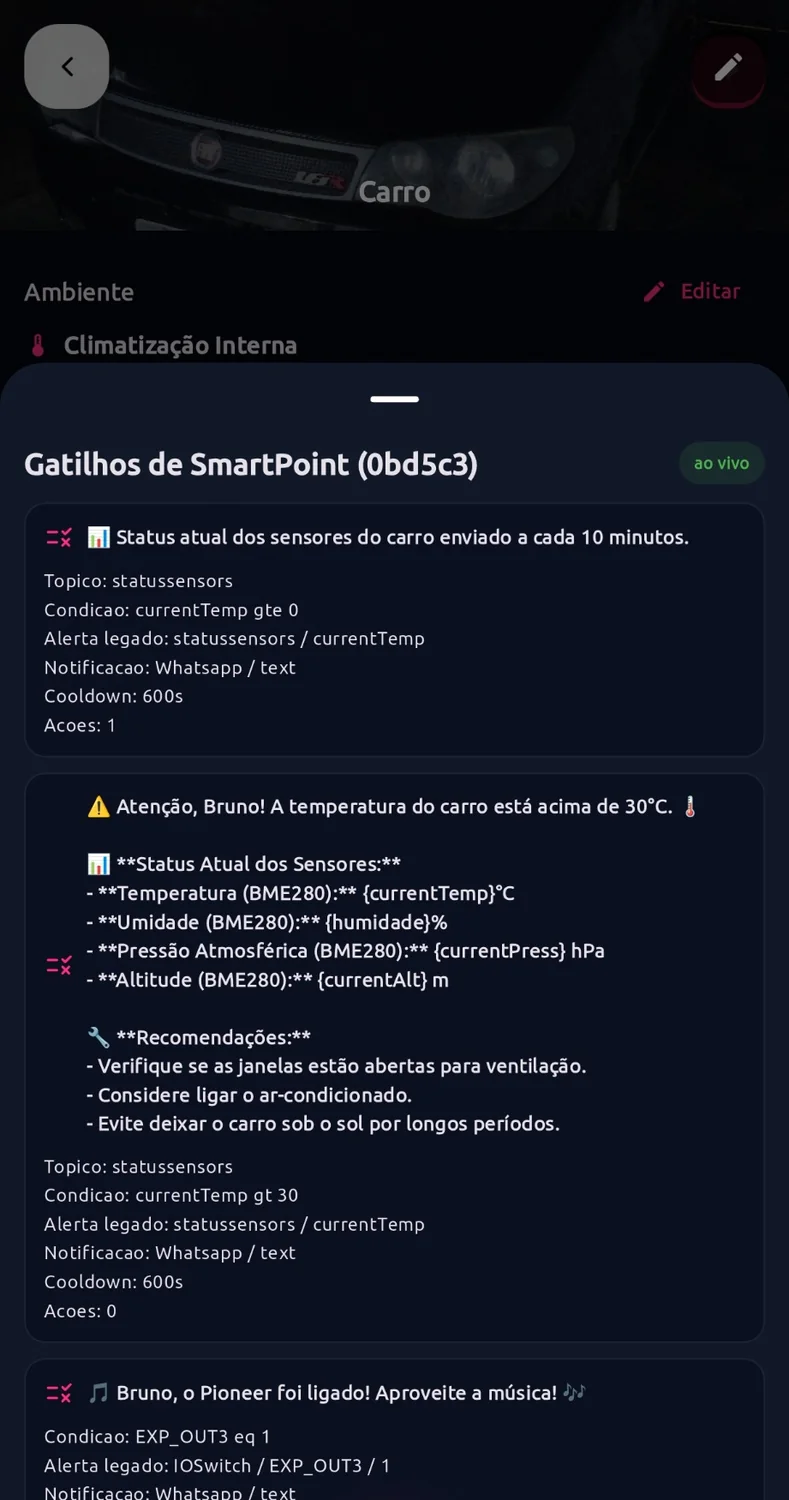 Gatilhos e notificações inteligentes CloudQI